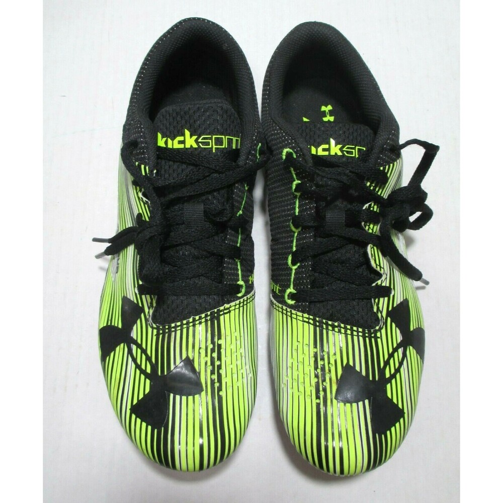 NEW Under Armour Women Kick Sprint Track Shoes Black Yellow Size 8